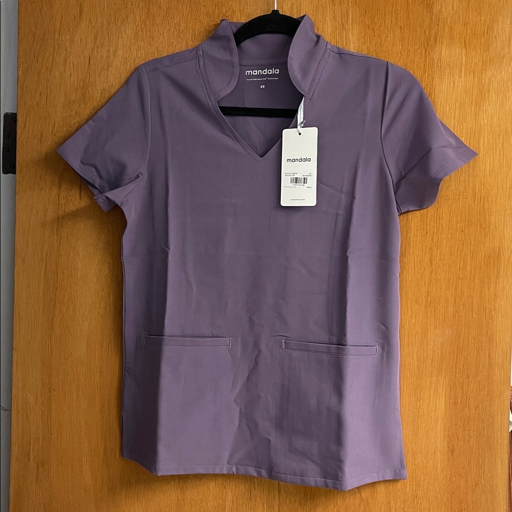 Mandala Women's Purple Scrub Top